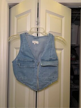 Denim Zip Top